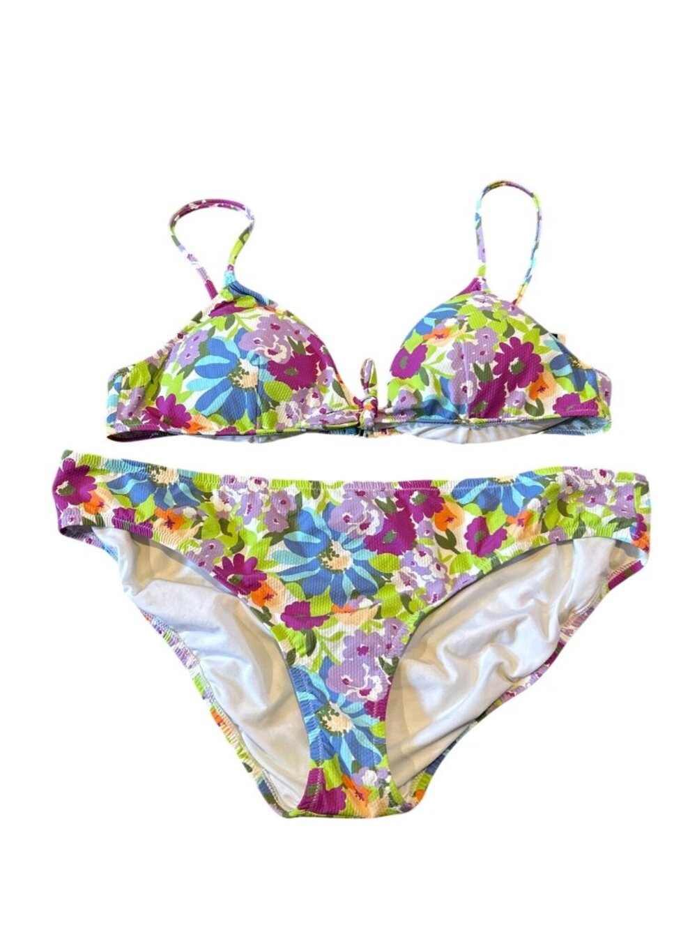 J.Crew Tropical Floral 2XL Bikini  Convertible Removable Pads